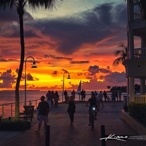 Sunset Celebration At Mallory Square Key West Florida Hdr Photography