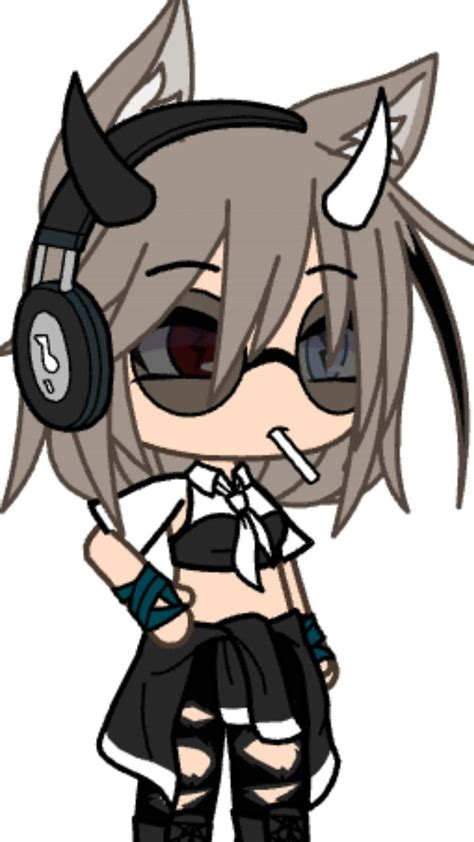 An Anime Character With Headphones On Her Face And Ear Phones In Her Ears