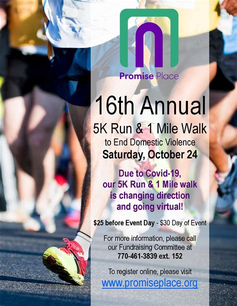 16th Annual 5k Run And 1 Mile Walk To End Domestic Violence Create Your