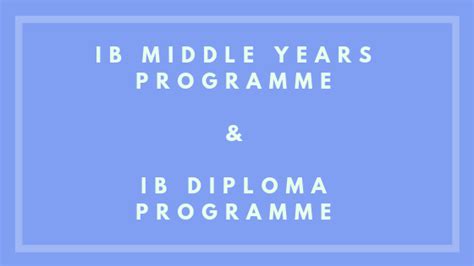 Ib Myp Subjects Complete Ib Middle Years And Diploma Programmes Guide