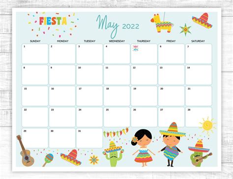 Printable May Calendar 2022 May Calendar 2022 Planner May Etsy