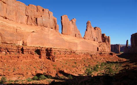 Desert Nature Landscape Rock Formation Arches National Park Utah