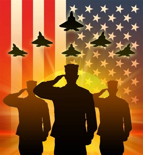 Silhouette Of A Soldier Saluted — Stock Photo © Andrew7726 70520539