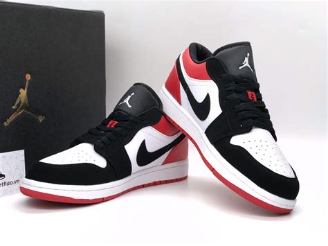 Giày Nike Air Jordan 1 Black Toe Low Chuẩn Replica Khogiaythethaovn™