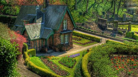 English Cottage And Garden Hd Wallpaper Background Image 1920x1080