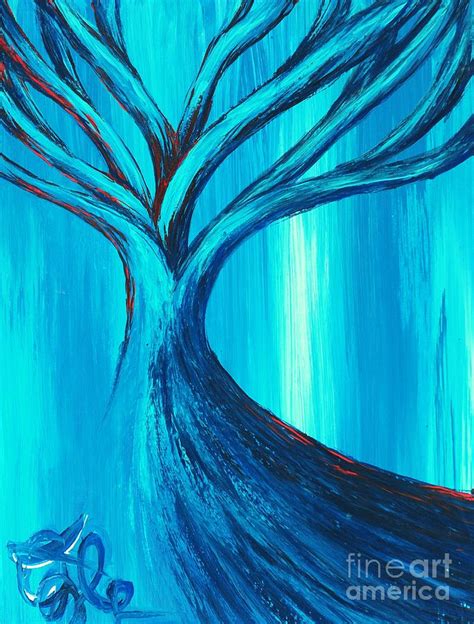 Blue Tree 07 Painting By Xole Fine Art America