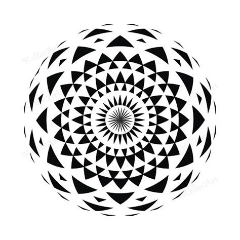 Digital Download Sacred Geometry Art Mandala Art Black And White