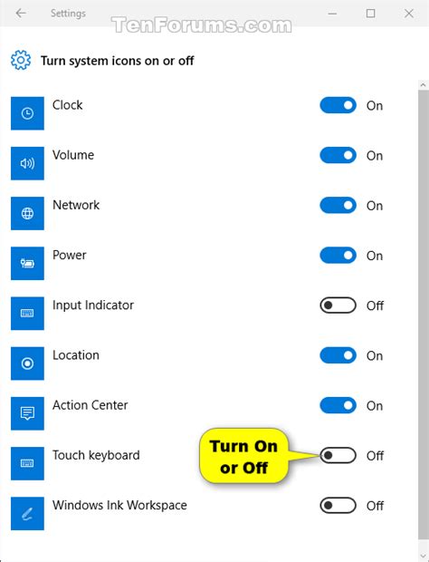 Hide Or Show Touch Keyboard Button On Taskbar In Windows 10 Tutorials