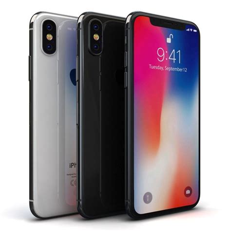 3d Apple Iphone X Color Model Apple Iphone Iphone