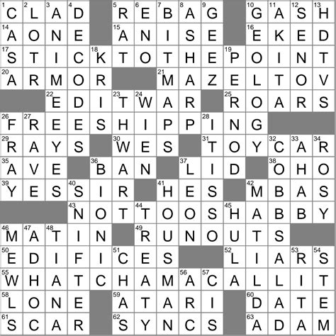 La Times Crossword Apr Saturday Laxcrossword Com