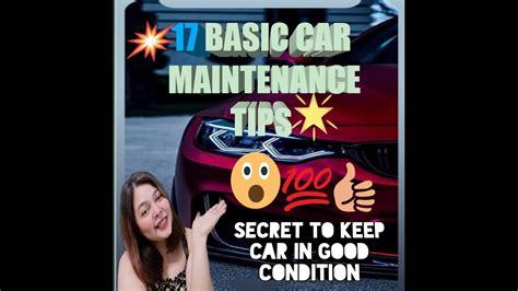 17 Basic Car Maintenance Tipsto Keep Car In Good Condition Youtube