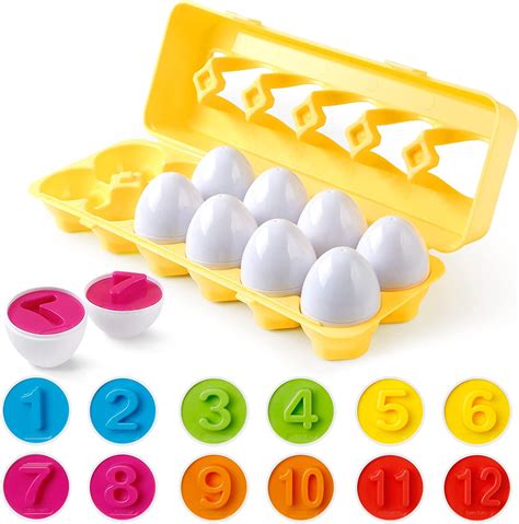 Joc Asocieri Matching Eggs Potriveste Oua Cifre Montessori Puzzle