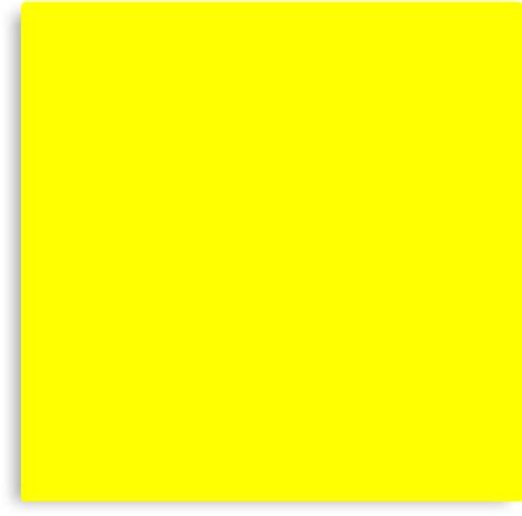 Bright Fluorescent Yellow Neon Canvas Print By Podartist Redbubble