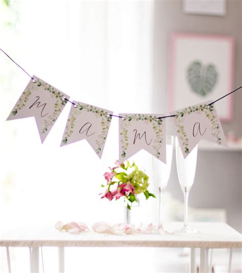 Dekoration zum kindergeburtstag prinzessin basteln. Eine DIY Wimpelkette zum Muttertag - Gratis zum Ausdrucken ...