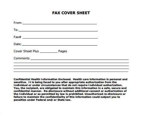 Free 12 Fax Cover Sheet Samples In Pdf Ms Word