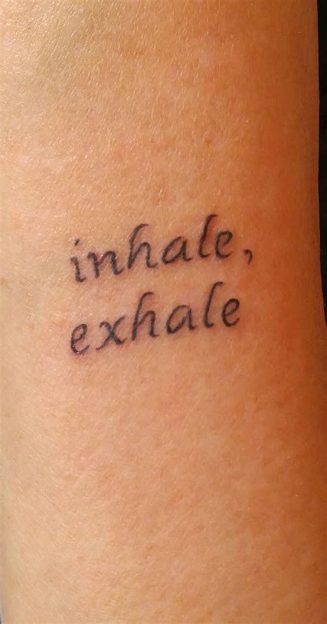 Inhale Exhale Tattoo Health Tattoo Healing Tattoo Simplistic Tattoos