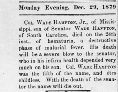 Maj Wade Hampton Iv 1840 1879 Find A Grave Memorial