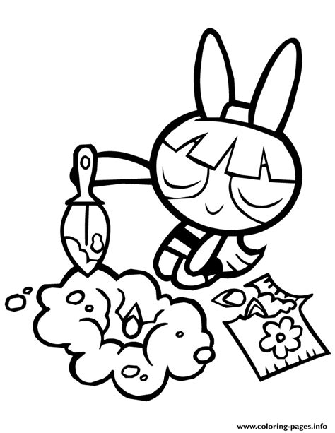 Blossom From Ppg Powerpuff Girls Coloring Page Printa
