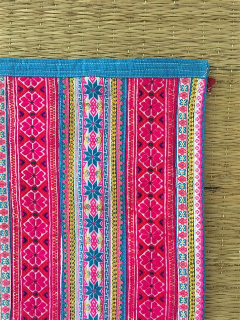vintage-hmong-fabric-hill-tribe-hand-embroidered-tribal-etsy-tribal