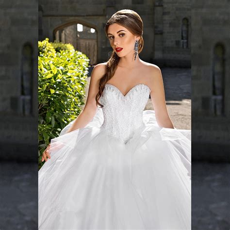 Mansa 2016 Hot Selling Style Big Ball Gown Wedding Dress Sweetheart