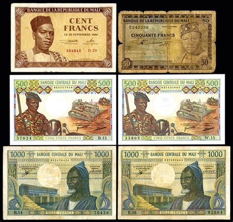 Republique Du Mali And Banque Centrale Du Mali Banknote Assortment