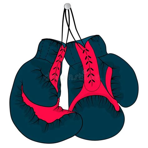 Boxing Gloves In Cartoon Style Vector Illustration Stock Vector