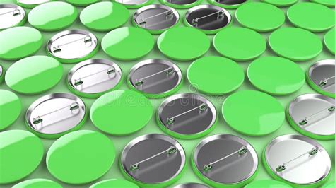 Blank Green Badges On Green Background Stock Illustration