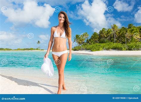 Woman Relaxing Tropical Island Stock Photo Image Of Ocean Beauty