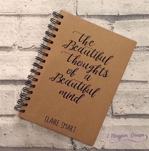 Personalised Inspirational Quote Notebook Etsy Personalized