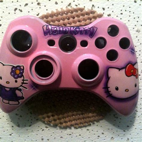 Items Similar To Xbox 360 Custom Painted Controllers Hello Kitty On Etsy