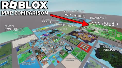 Roblox Experience Map Size Comparison 🌎🌍🌏 Youtube