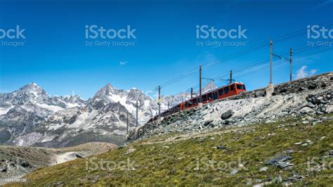 Gornergrat Bahn Railway Train Zermatt Matterhorn Railway Swiss Alps In