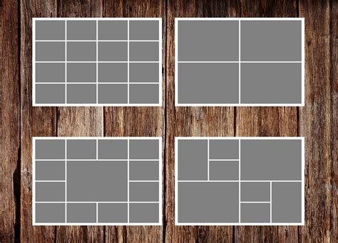 Photo Collage Template 85 X 11 Template Pack No3 Etsy Australia