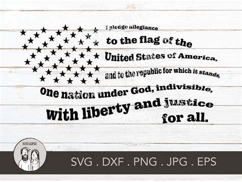 I Pledge Allegiance Flag Svg  Png Great For Rustic Sign Etsy