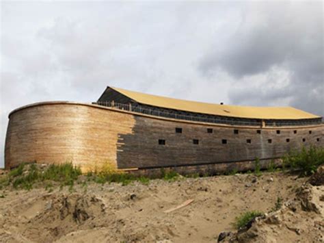 Noah’s “real Life” Ark Takes Shape On Dutch River Dawn