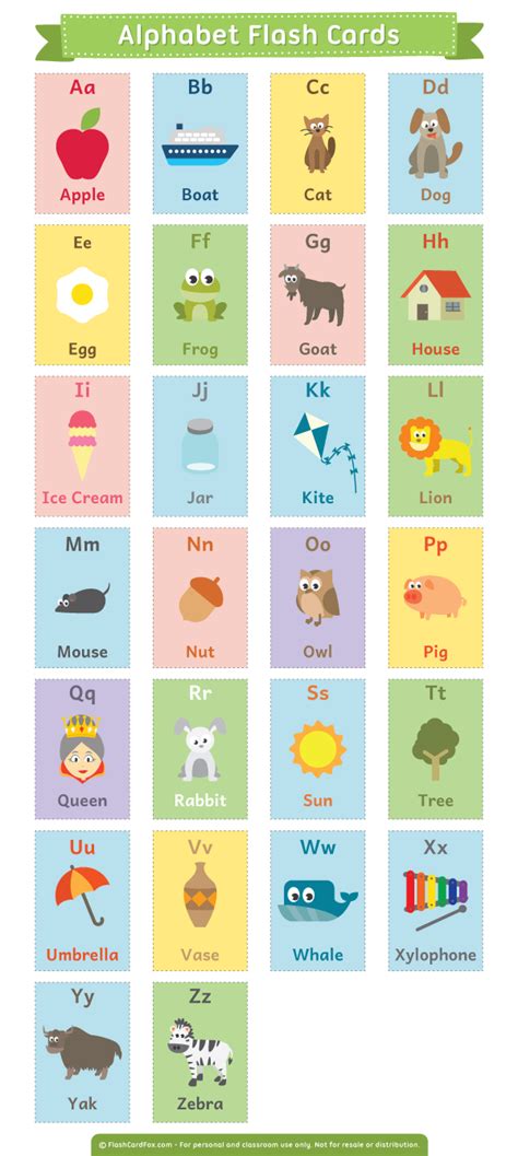 Printable Alphabet Flash Cards