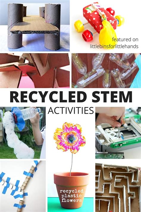 In my opinion, if you are doing steam projects and everyone's project looks exactly the same when you are done, then you're doing it wrong. Recycling Science Projects For Kids | Little Bins for Little Hands