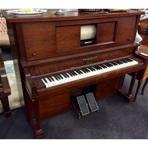 Antique Upright Saint Saens Player Piano In Working Condition