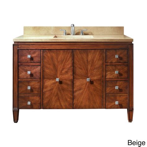 49 inch bathroom vanities : Avanity Brentwood 49-inch Single Vanity in New Walnut with Sink and Top | Traditional bathroom ...