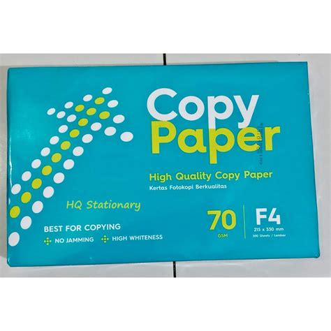 Rim ialah satuan untuk kertas yang berjumlah 500 lembar. Kertas HVS F4 70 gsm Copy Paper - 1 Rim (500 lembar ...