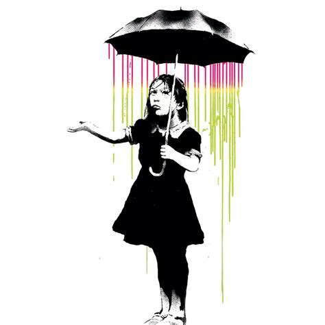Banksy Girl With Umbrella Budgetblinds