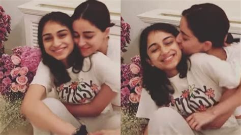 Fly Fly Little Bird Ananya Pandays Cute Cuddling Video With Sister Rysa Panday As She Leaves