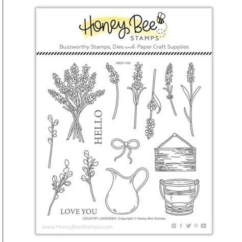 Honey Bee Stamps Country Lavender 6x6 Stamp Set 689107950465