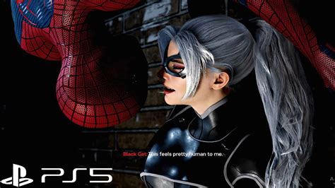 Spider Man Ps5 Black Cat Flirting With Spiderman And Mj Gets Jealous