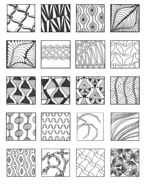 Noncat 15 Zentangle Patterns Tangle Patterns Zentangle Drawings