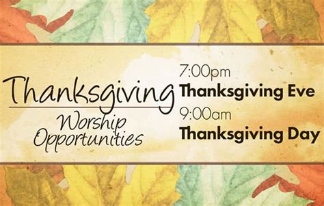 Thanksgiving Day Worship Trinity Lutheran Church And School