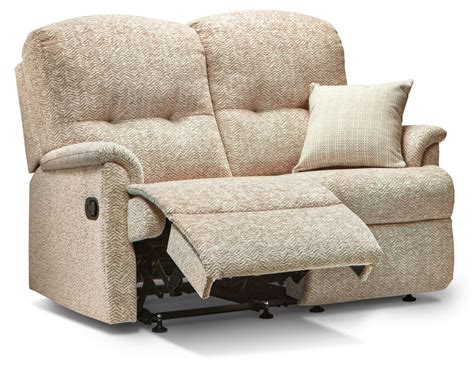 Roma Small Fabric Reclining 2 Seater Settee Sherborne Upholstery
