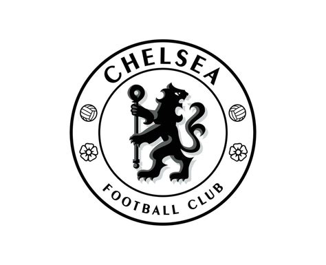 Chelsea Club Logo Black And White Symbol Premier League Football