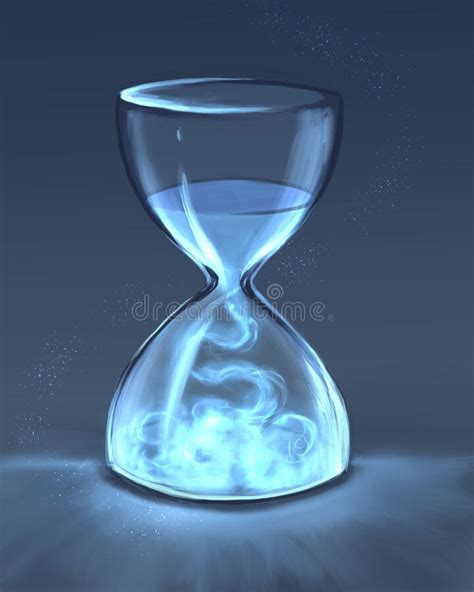 Hourglass With Magic Blue Swirls Stock Illustration Illustration Of