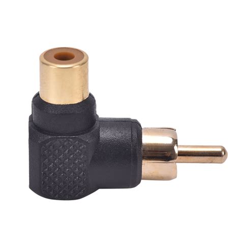 1pcs Lowest Price 90 Degree RCA Right Angle Connector Plug Adapters